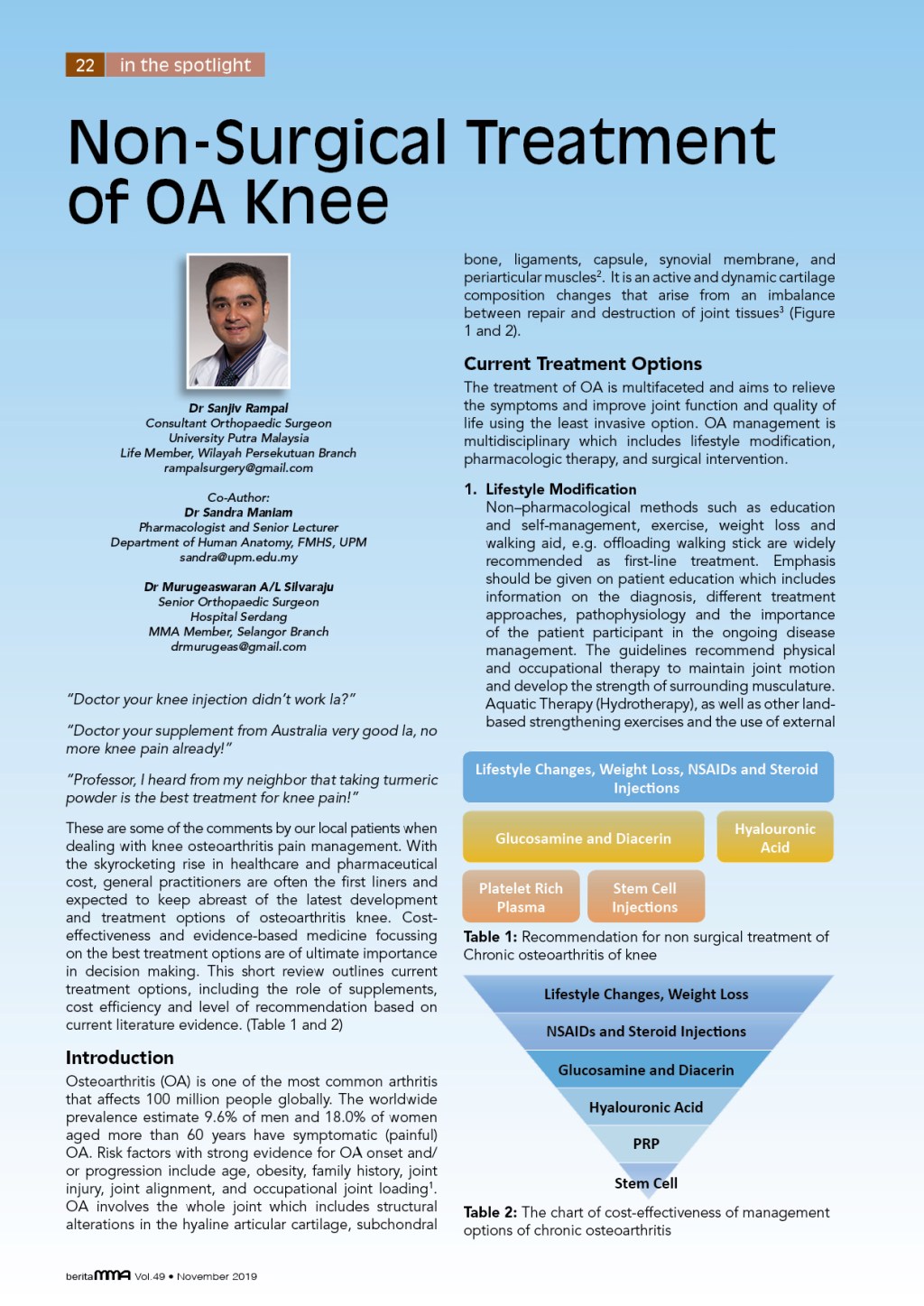 Non Surgical Treatment Of Osteoarthritis&nbsp;Knee