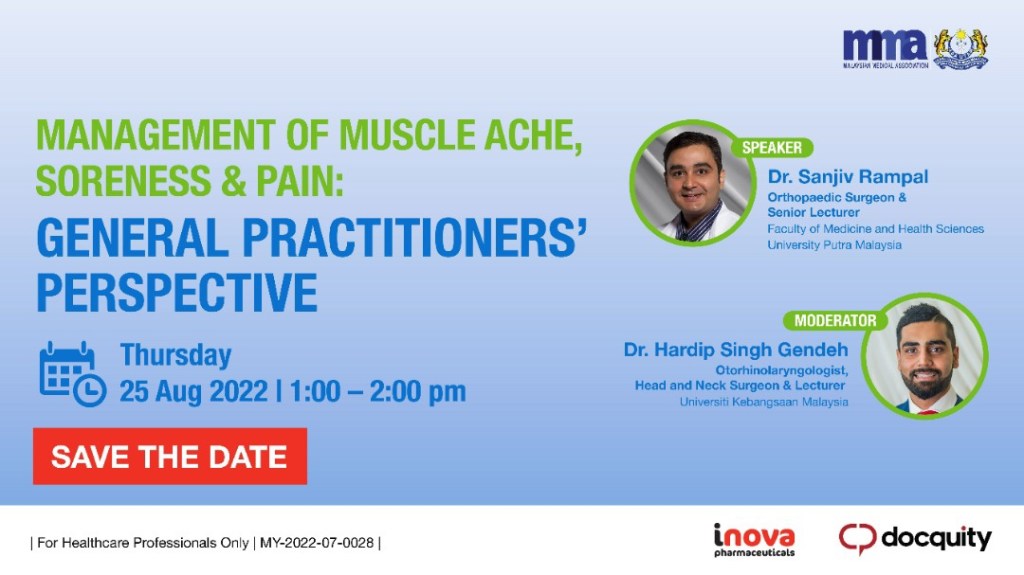 Managing Muscle Pain and Soreness After Physical Activity Talk delivered by Dr Sanjiv Rampal Orthopaedic Consultant Kuala Lumpur on International Medical App&nbsp;Docquity