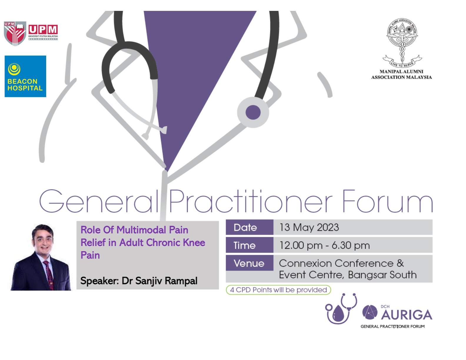 Dr Sanjiv Rampal Orthopaedic Specialist Petaling Jaya Presents on Common Clinic Orthopaedic Condition to General Practitioners May 2023
