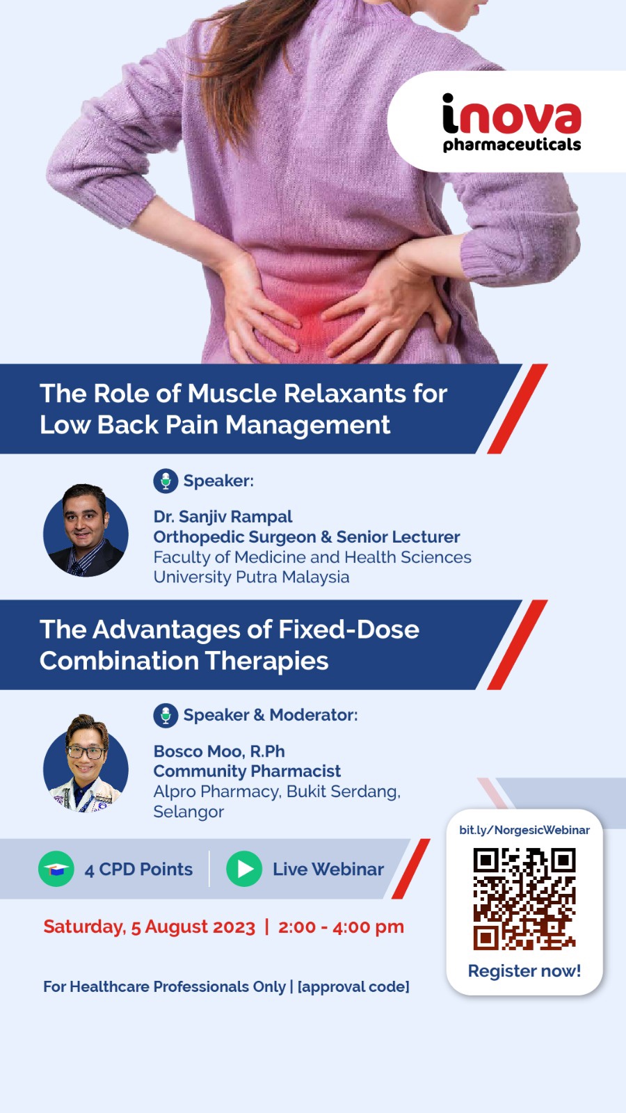 Dr Sanjiv Rampal presents role of muscle relaxants on International Digital healthcare app SwipeRx and&nbsp;Inova