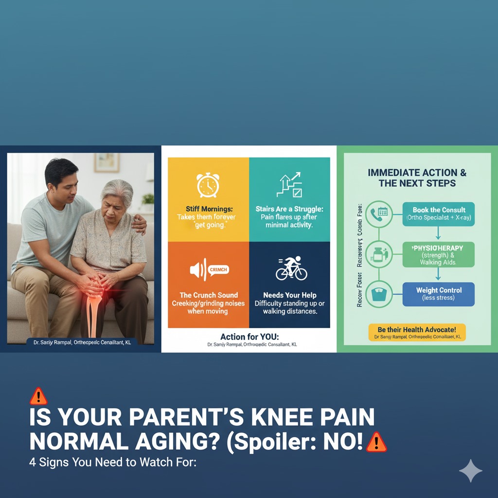 Understanding Your Parents’ Knee Pain: When Does It Need a Specialist?By Dr.Sanjiv Rampal, Orthopaedic Consultant,&nbsp;KL.
