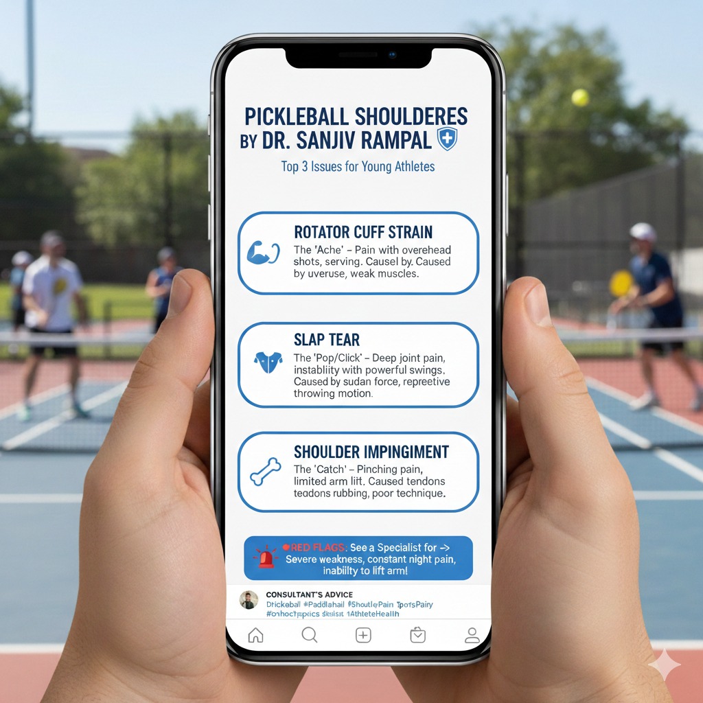 PICKLEBALL SHOULDER INJURIES By Dr. Sanjiv Rampal, Orthopaedic Consultant KL Top 3 Issues & How to Prevent Them!