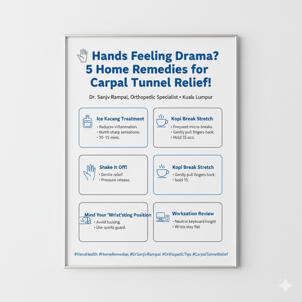 Carpal Tunnel Syndrome Home Remedies by Dr Sanjiv Rampal Orthopaedic Surgeon Kuala Lumpur&nbsp;2026